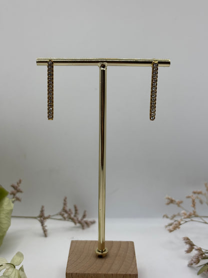 Pendiente palo corto strass
